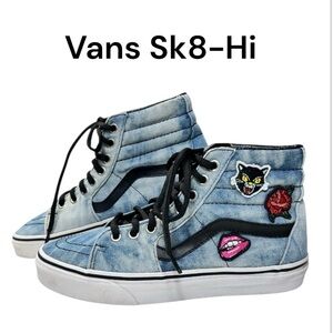 Vans Sk8-Hi Denim Patchwork High-Top Sneakers Women’s 8 / Men’s 6.5